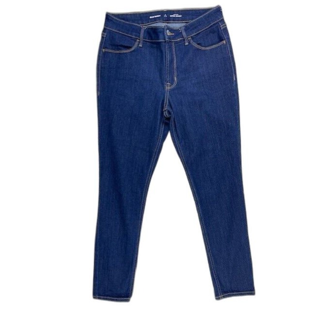 Old Navy Size 4 Petite Womens Jeans High Rise Super Skinny Dark Wash Stretch